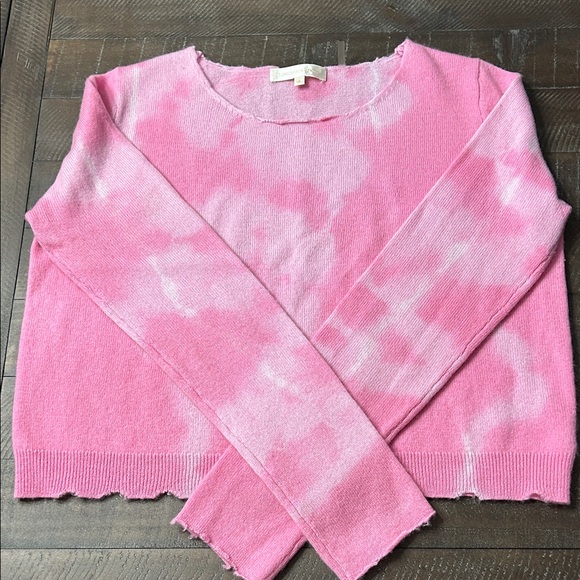 LoveShackFancy Pink Cloudy Crew Neck Sweater - Picture 1 of 7